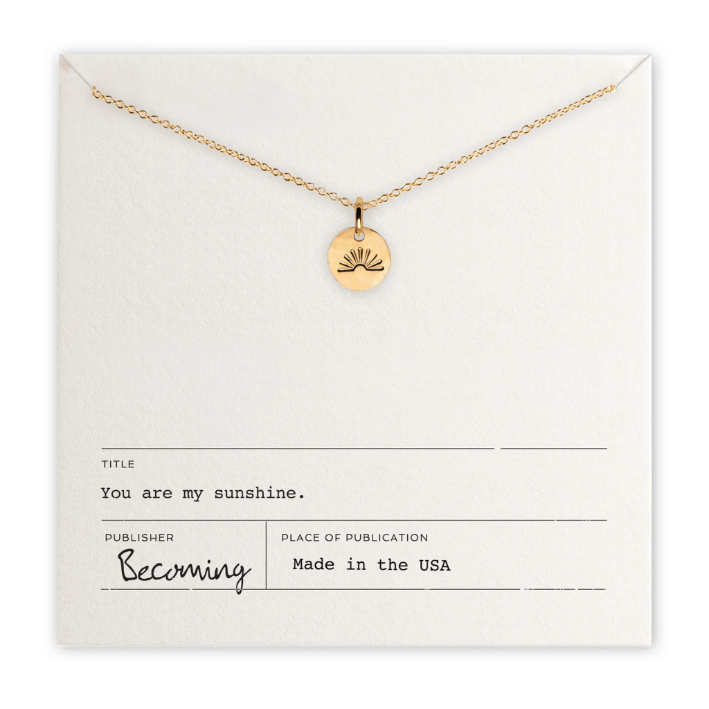 Gold You Are My Sunshine Necklace