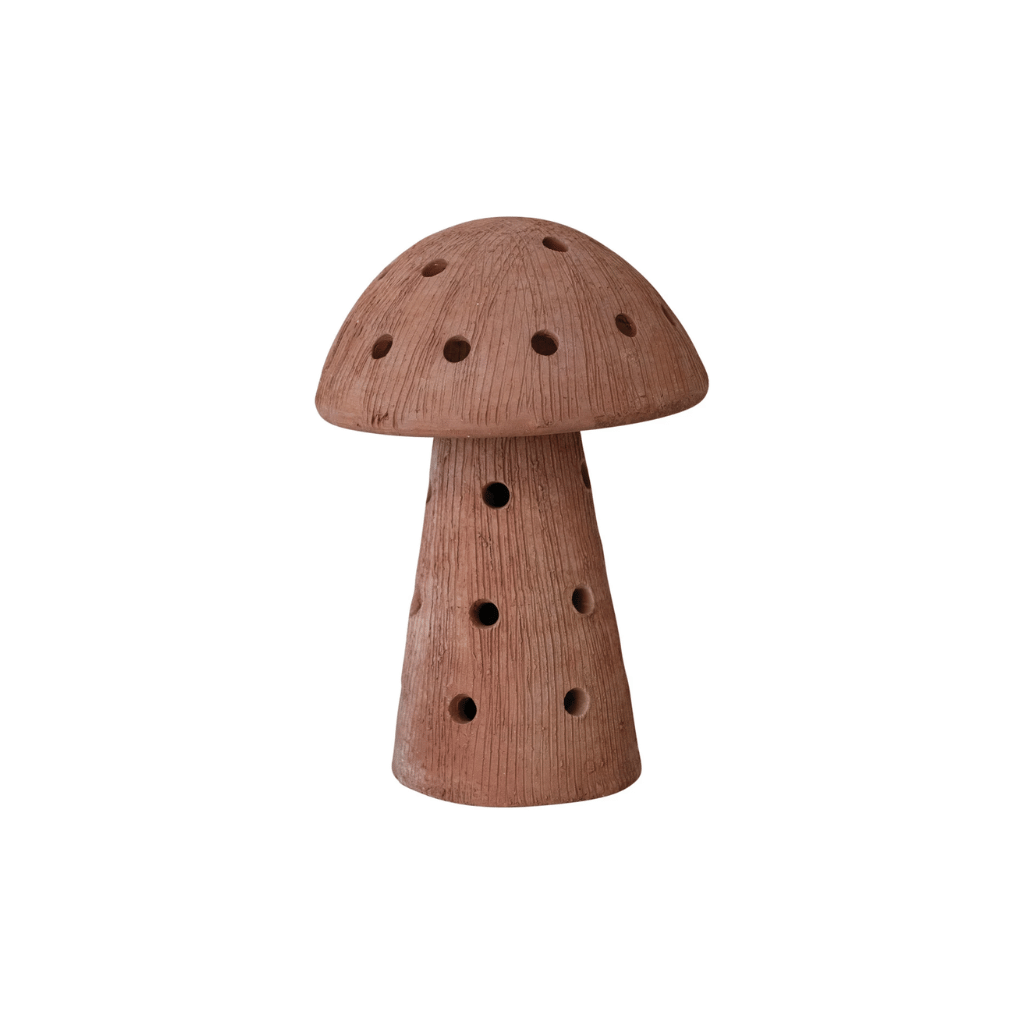 Small Terracotta Mushroom Votive Holder