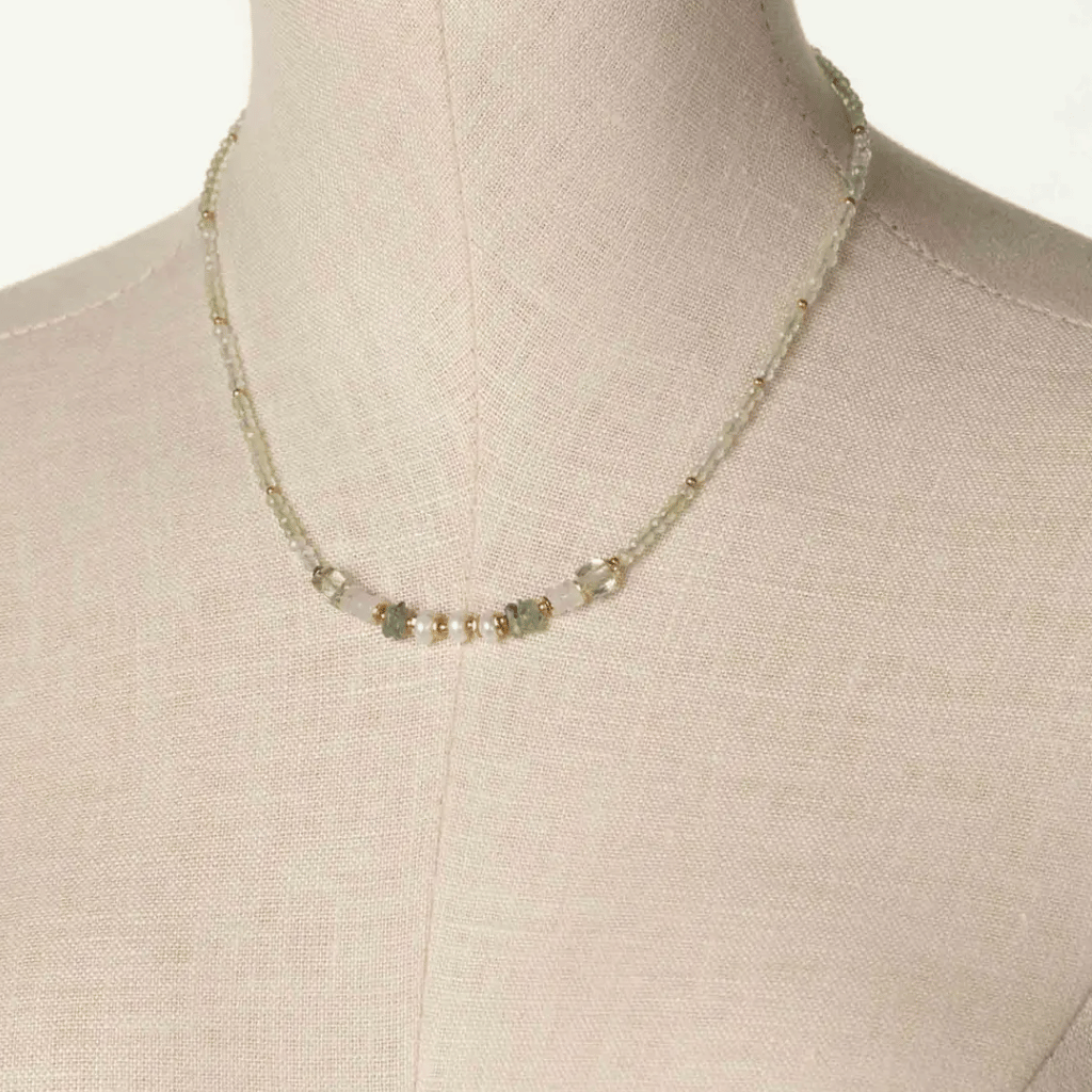 Contentment Green Amethyst Simple Necklace