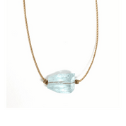 Aquamarine Freeform Gemstone Necklace