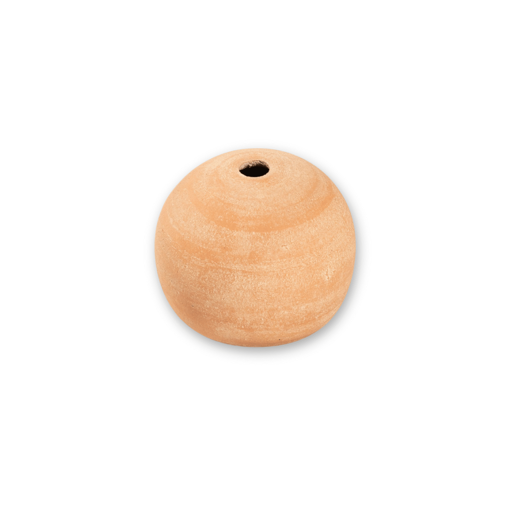 Whitewashed Terracotta Sphere Vase
