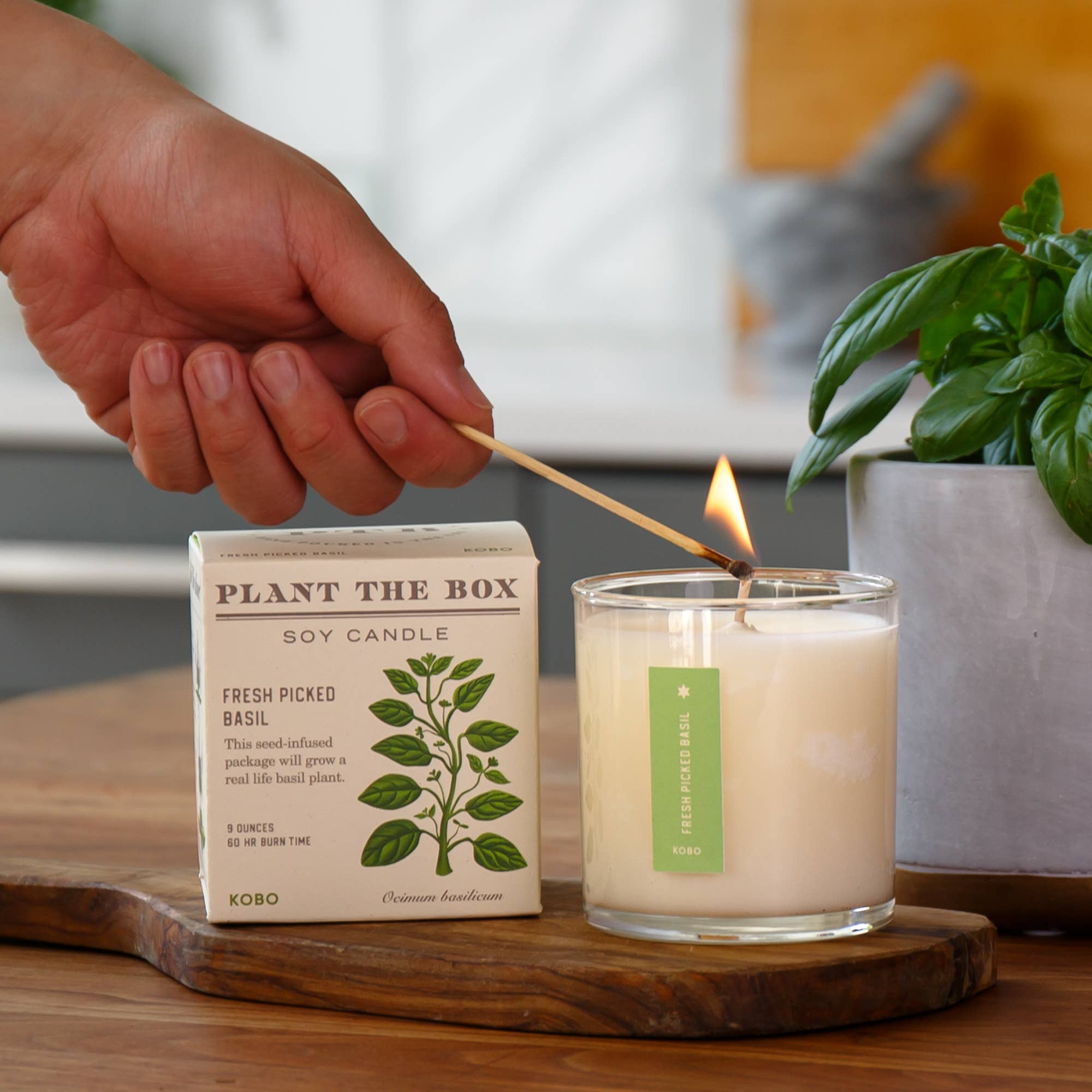 Lighting a summer candle