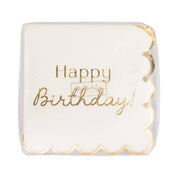 Gold Foil Birthday Cocktail Napkins