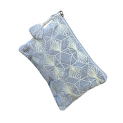 Large Gray Diamonds Pouch