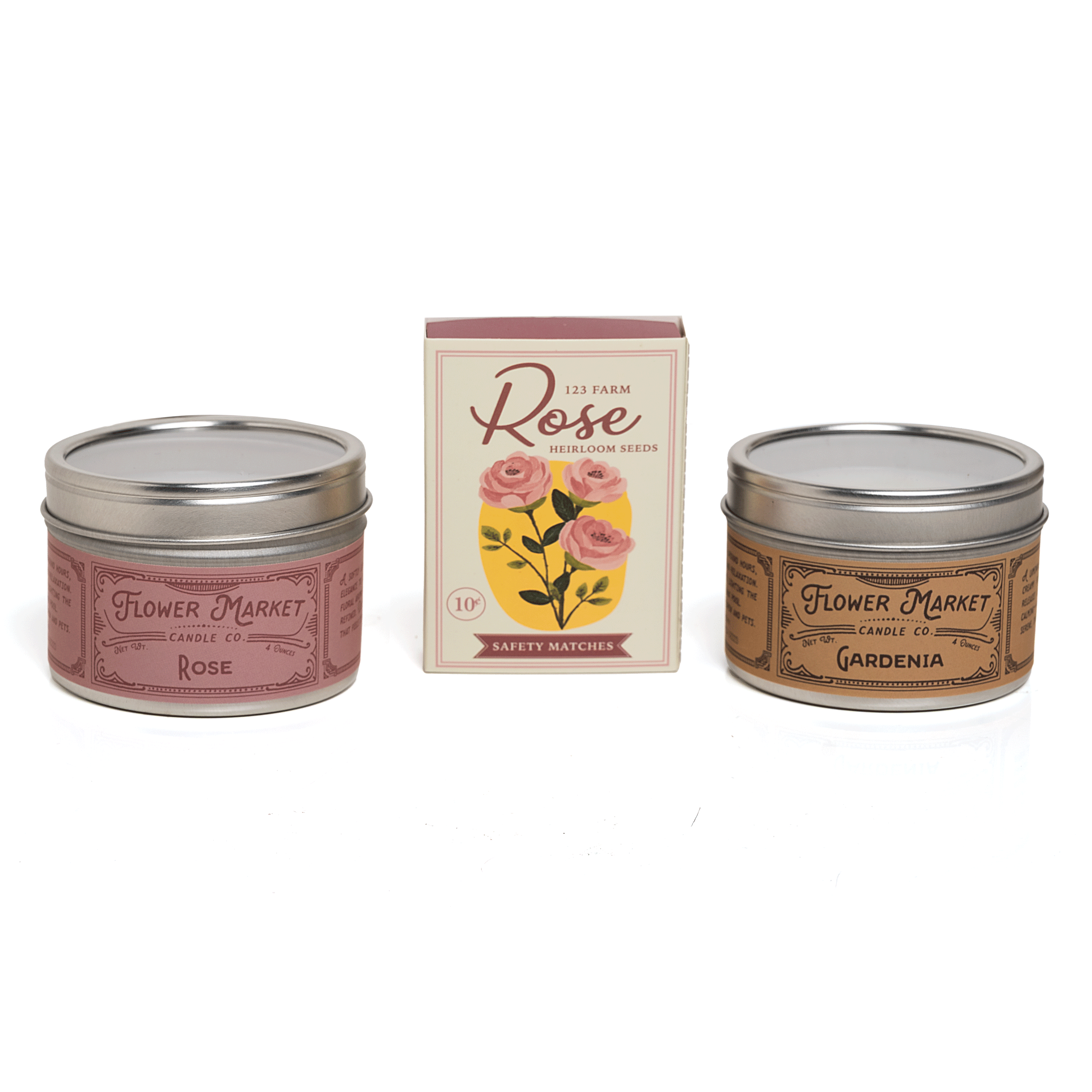 English Flower Garden Candle Set