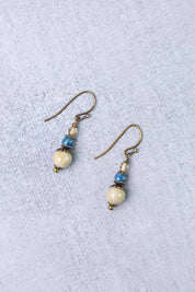 Sacred Heart Czech Glass, Jasper Simple Earrings