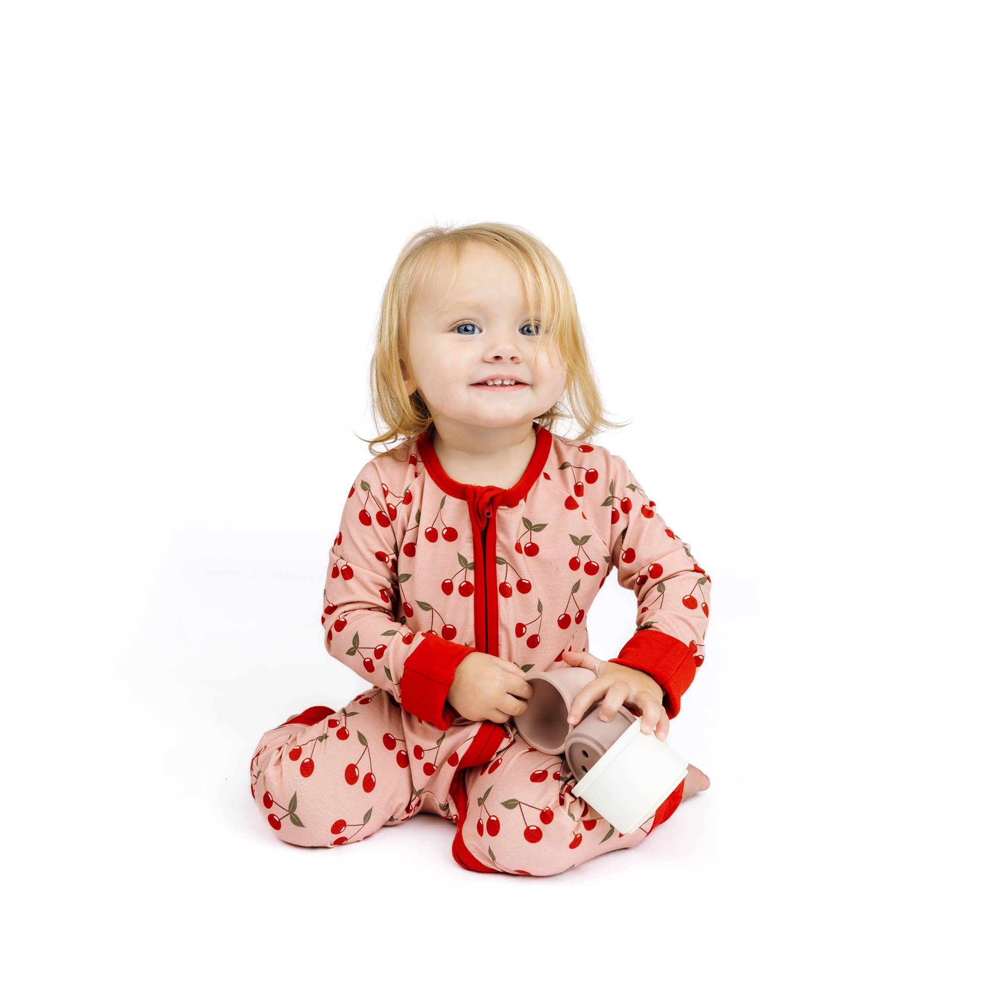 Very Cherry Bamboo Baby Pajamas
