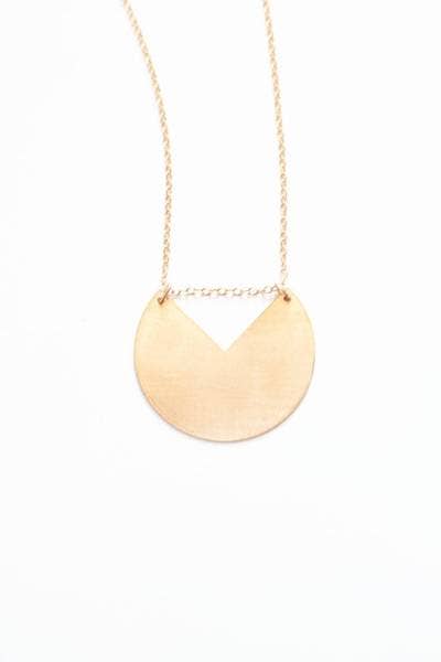 Minimalist Geometric Circle Necklace