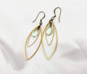Green Amethyst Double Marquise Earrings