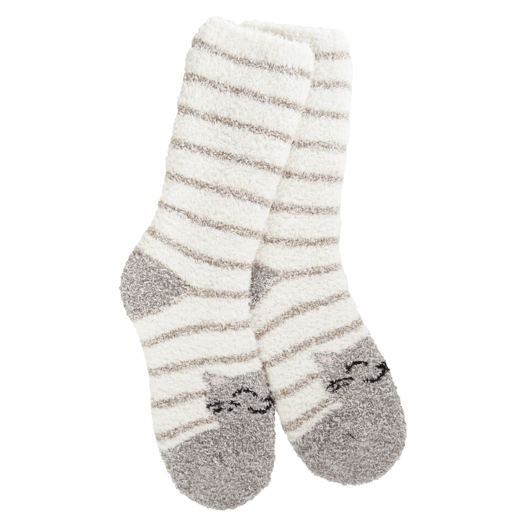 Cat Stripe Fireside Crew Socks