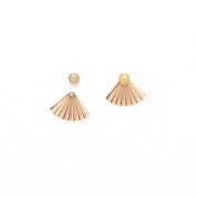 Ethiopian Opal Mini Pleat Jacket Earrings