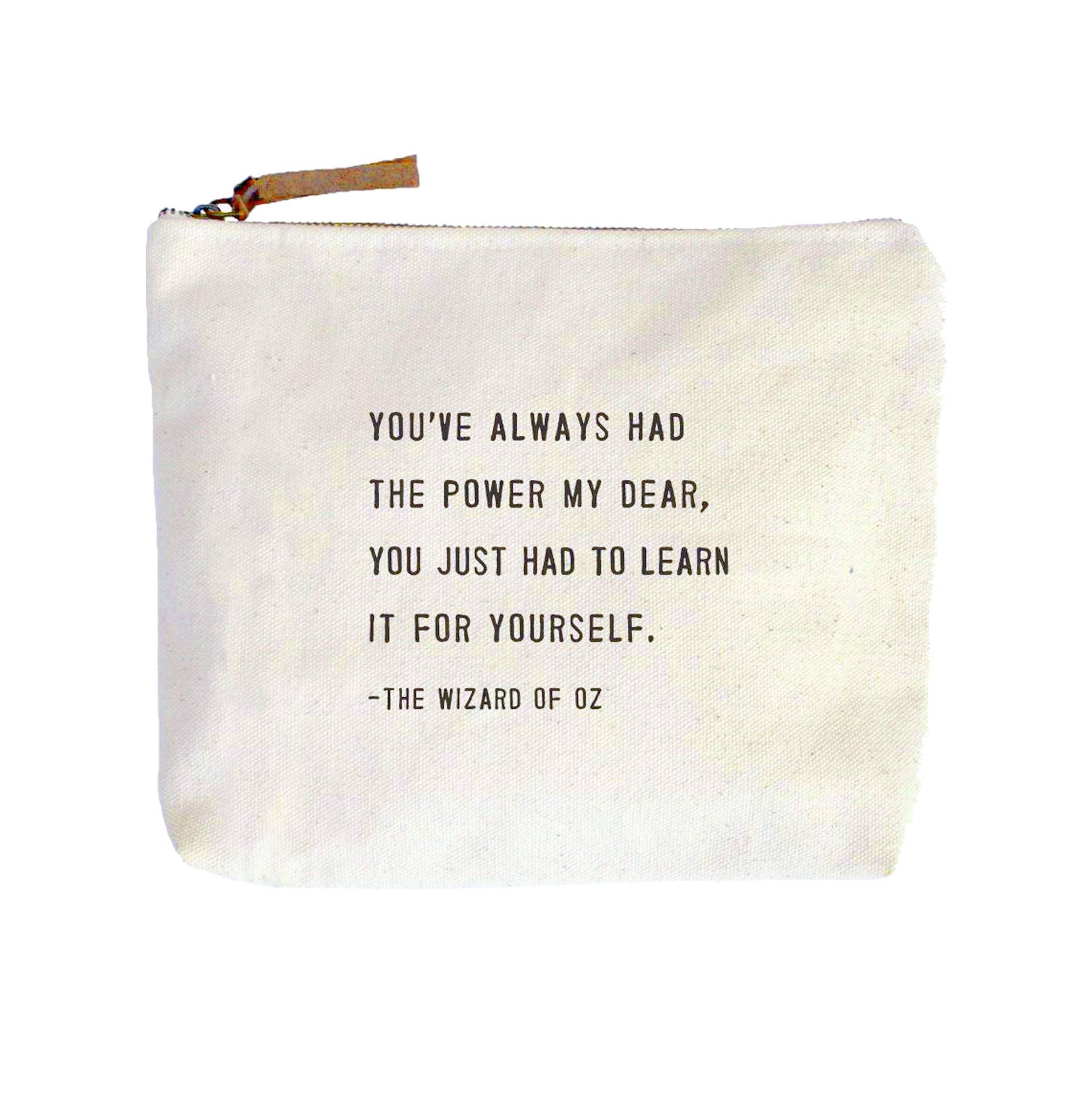 The Wizard of Oz Canvas Zip Bag