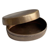 Oval Antiqued Brass Trinket Box
