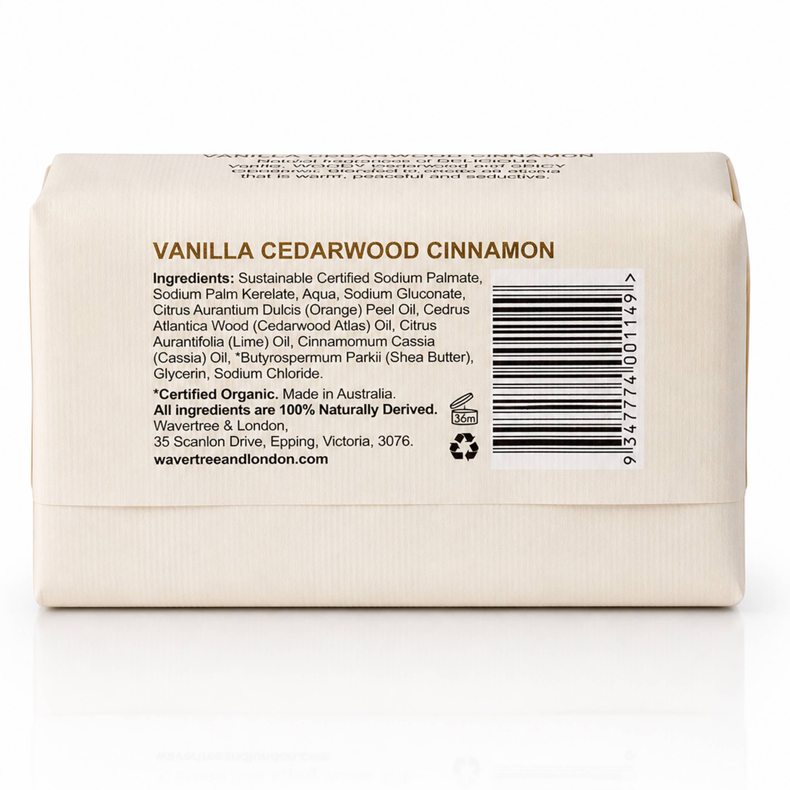 Vanilla Cedarwood & Cinnamon Natural Soap