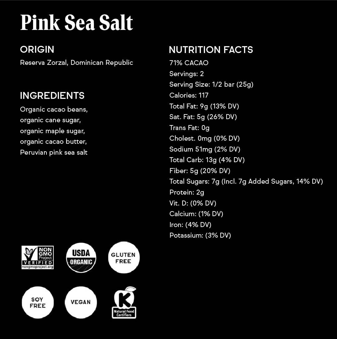 Pink Sea Salt Chocolate Bar