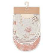 Violet Floral Bib Set