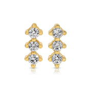 Triple Bar Stud Earrings