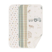 Farmhouse Tractor Burp Cloth Set