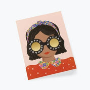 Headband Birthday Girl Card