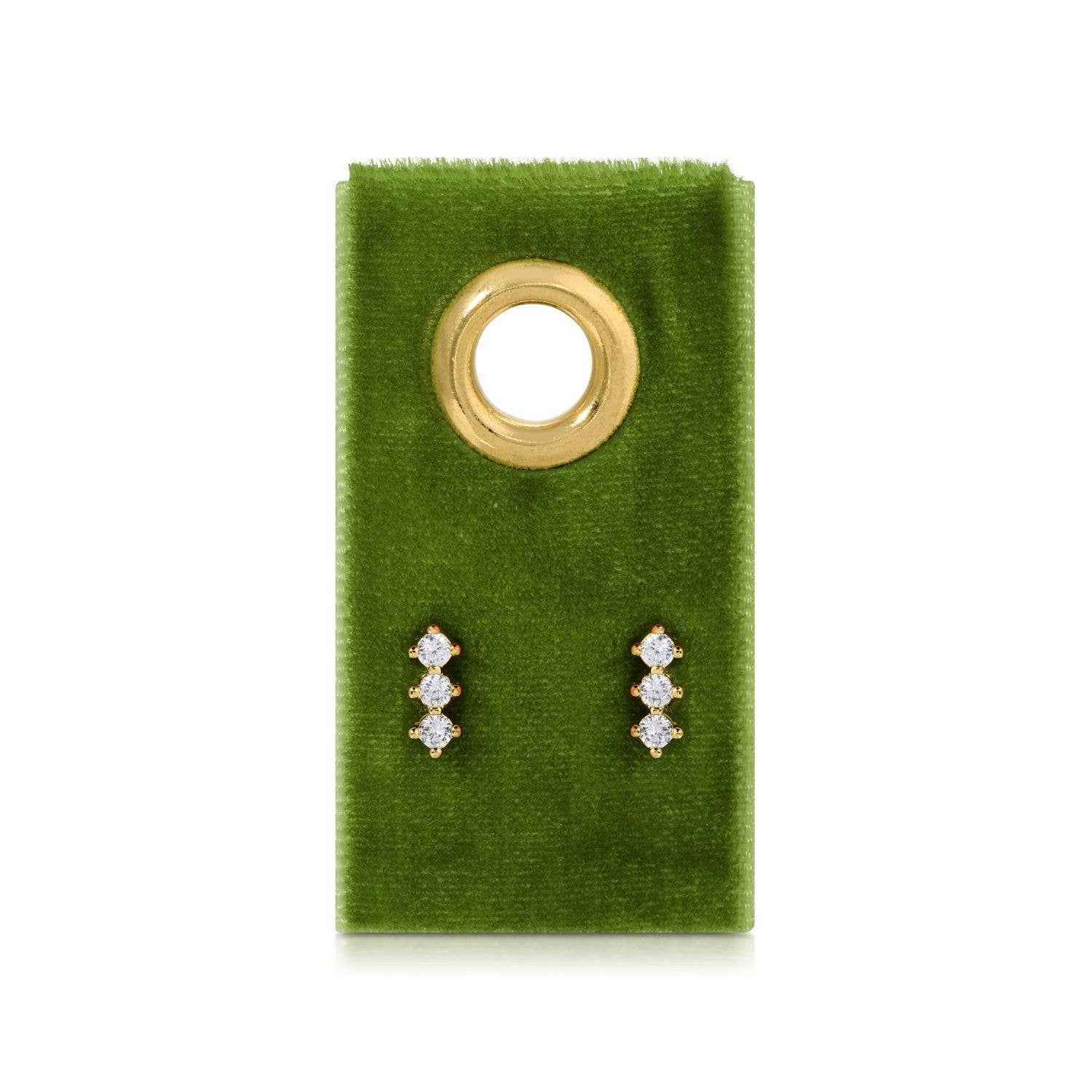 Triple Bar Stud Earrings