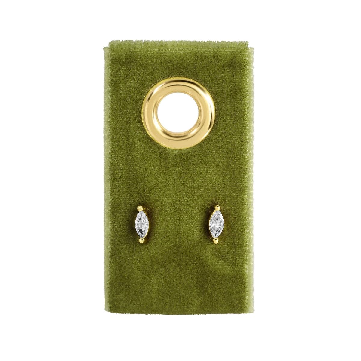 Minimalist Marquise Stud Earrings