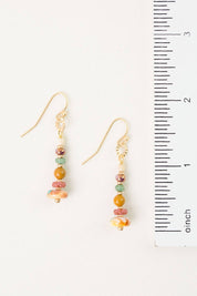 Ember Mookaite, Spiny Oyster, Czech Glass Simple Earrings