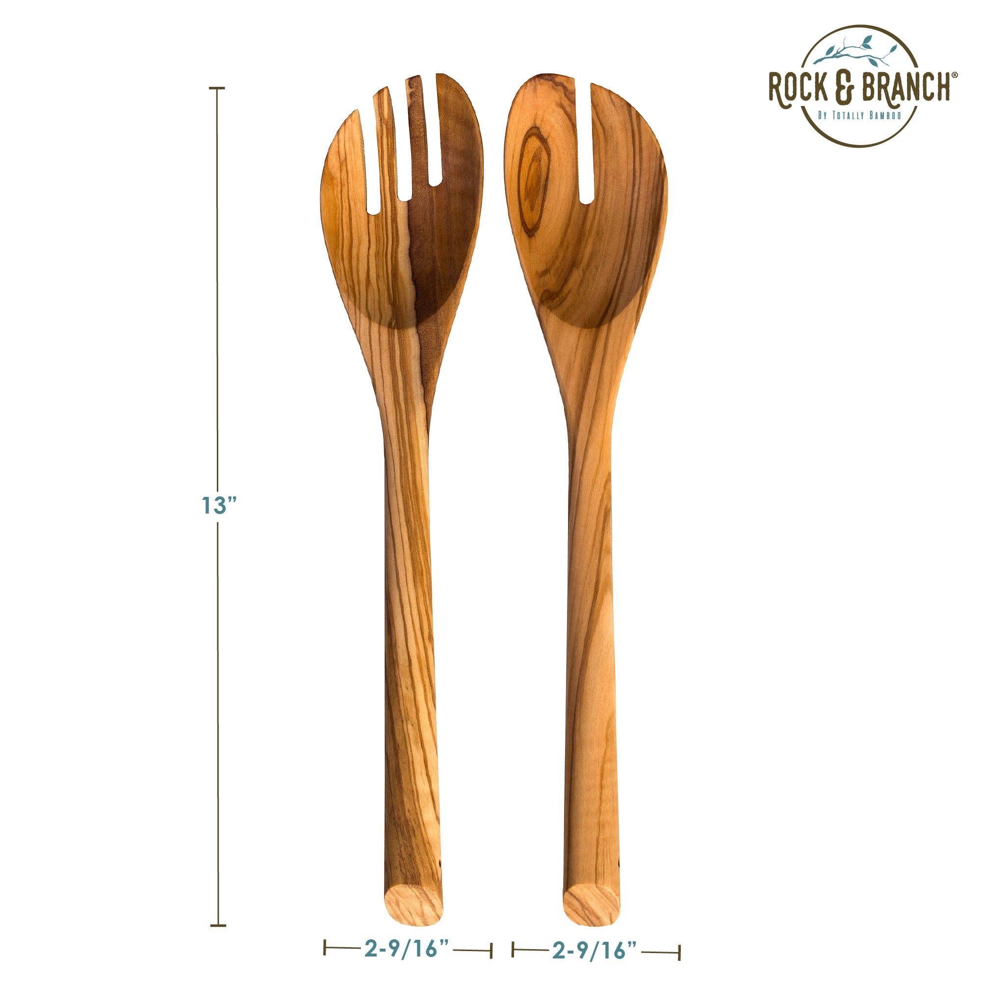 Olive Wood Salad Serving Set