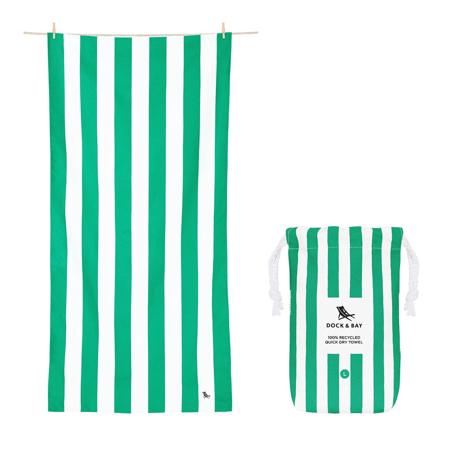 Cabana Quick Dry Beach Towel | Cancun Green