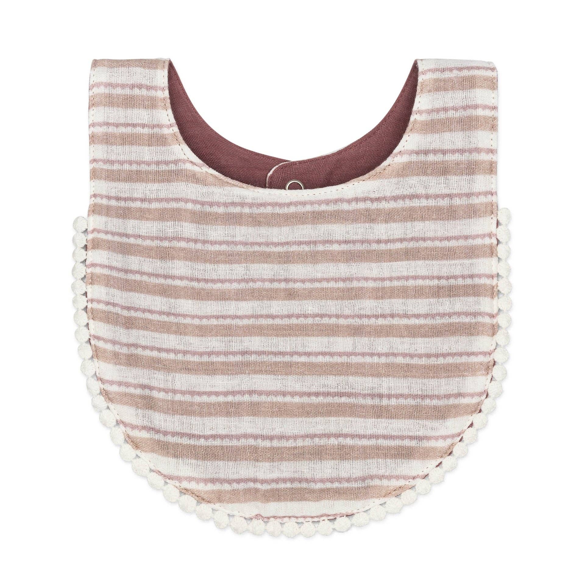 Violet Floral Bib Set