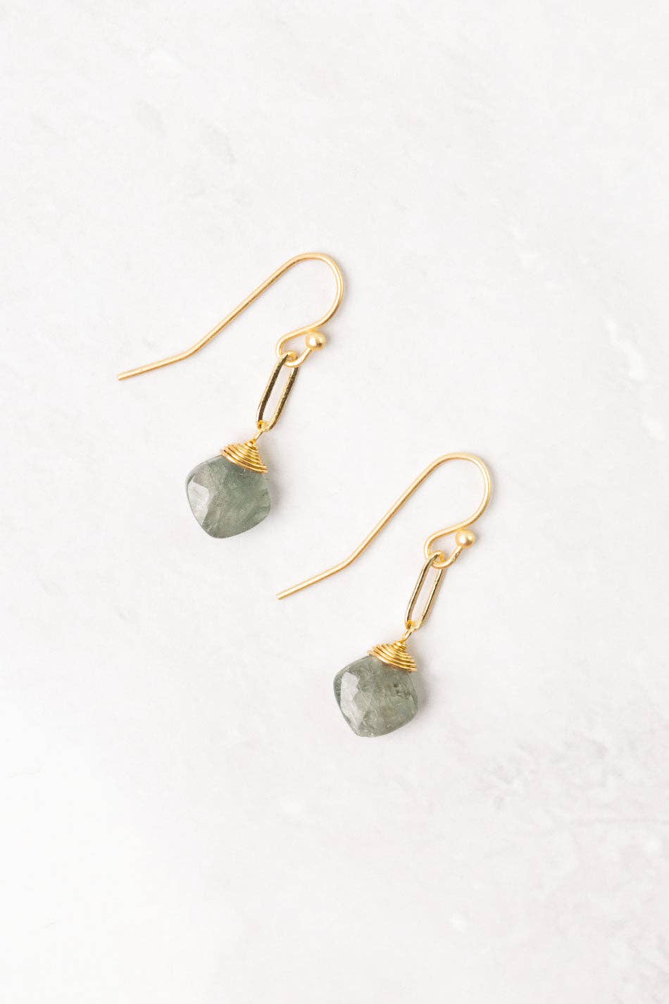 Equinox Aquamarine Dangle Earrings