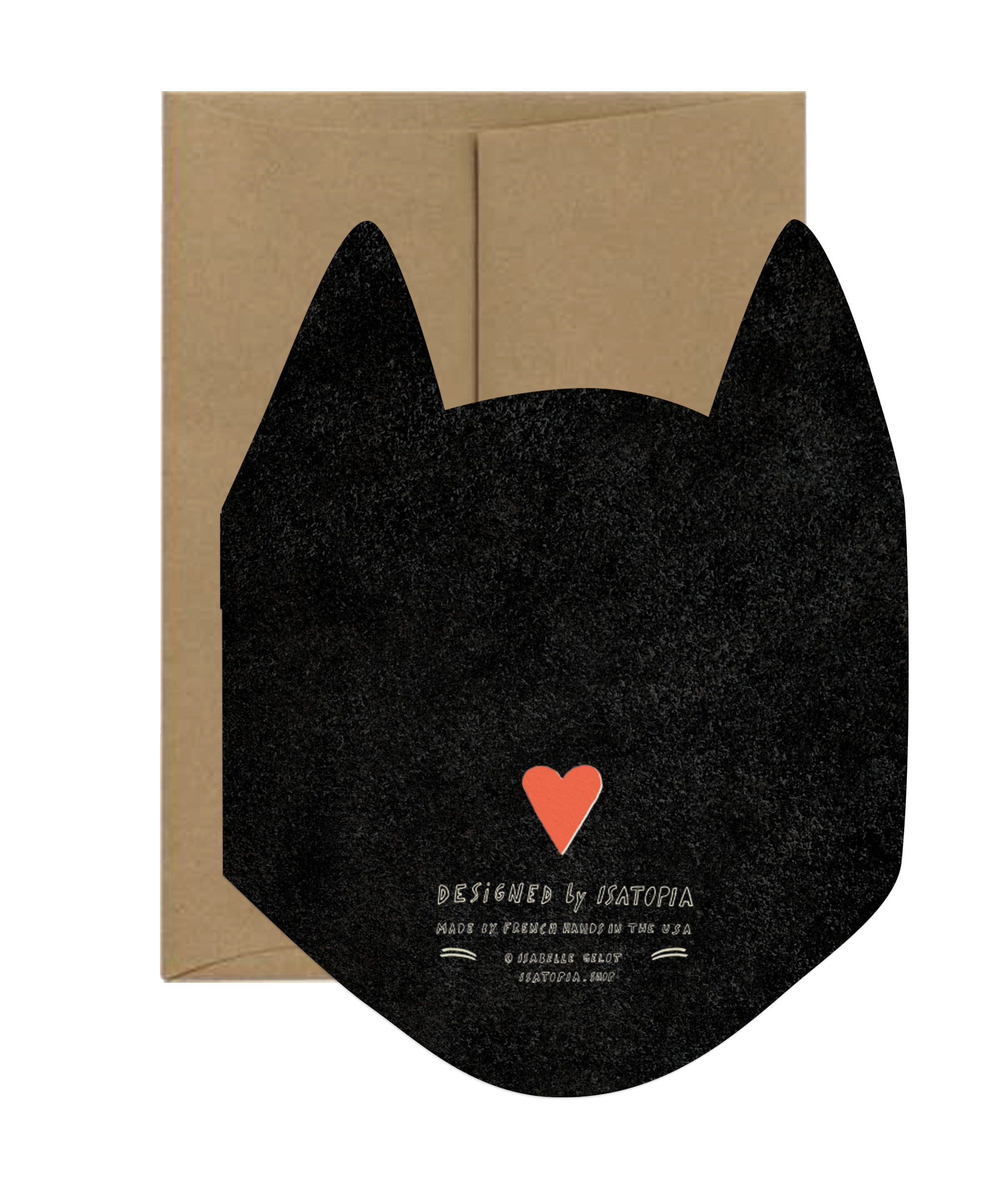 Black Cat Die Cut Card