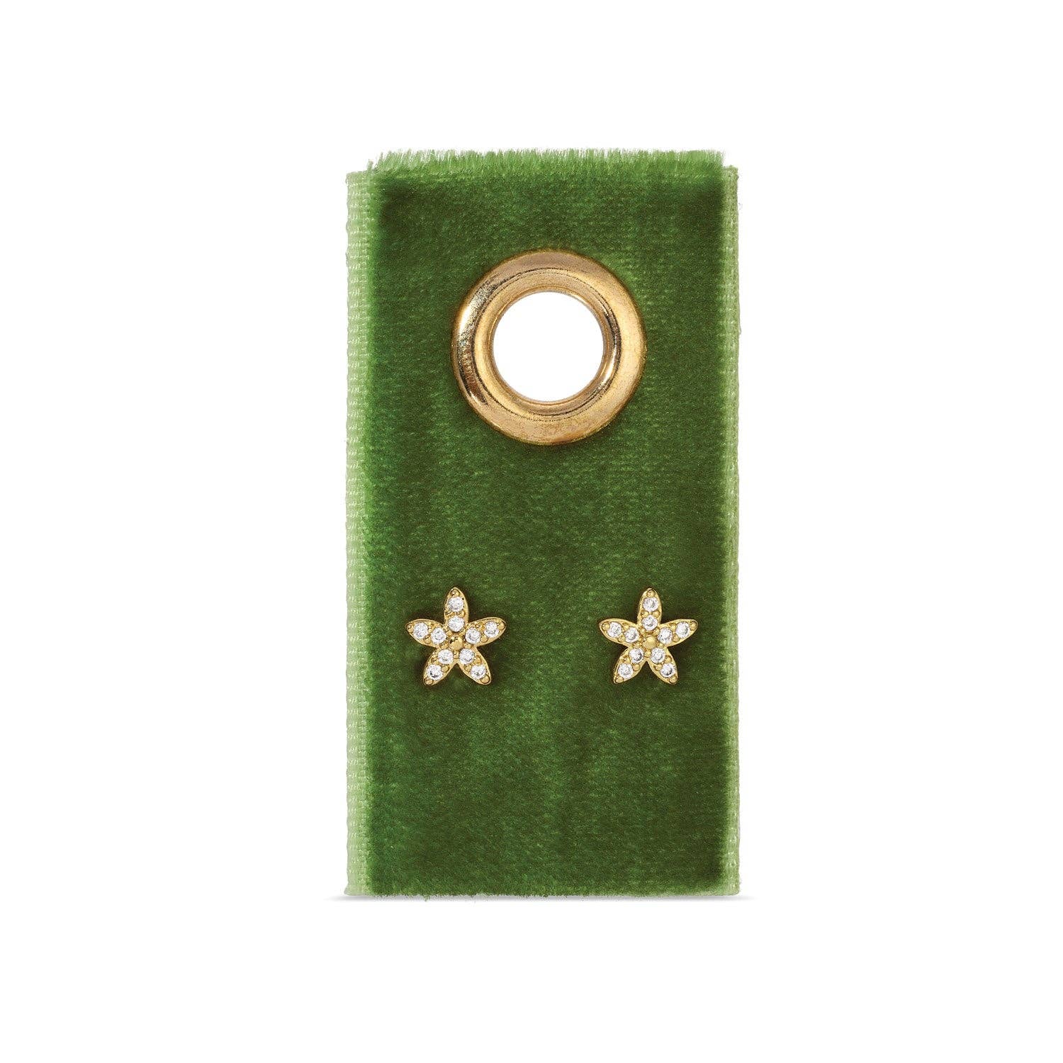Pavé Flower Stud Earrings