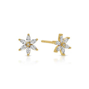 Marquise Flower Stud Earrings