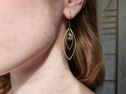 Green Amethyst Double Marquise Earrings