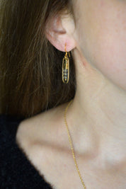 Labradorite Rockford Peapod Drop Earrings