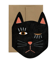 Black Cat Die Cut Card