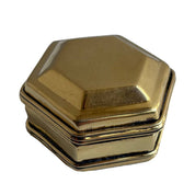 Polished Brass Hexagon Trinket Box