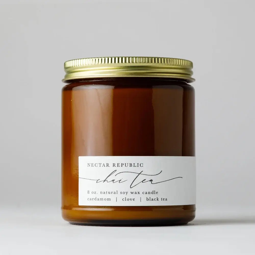 Chai Tea Jar Soy Candle