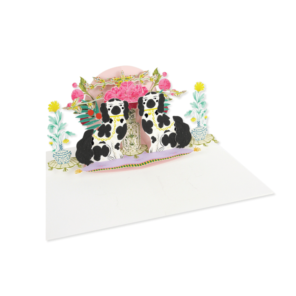 Staffordshire Dogs Pop Up Greeting Card