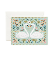 Always & Forever Swans Wedding Card