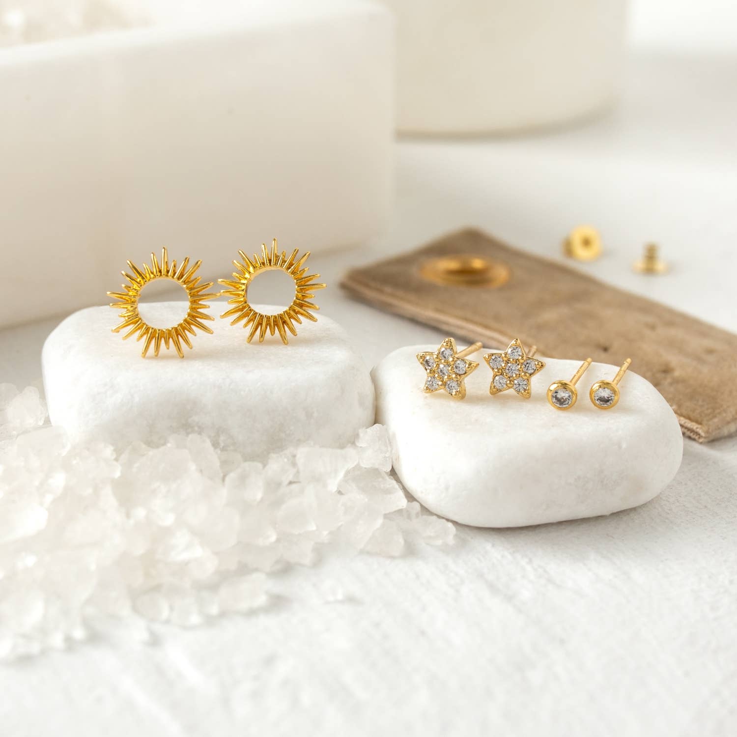 Star and Sun Velvet Stud Gift Set