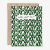 Happy Anniversary Vintage Pattern Card