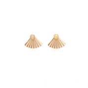 Ethiopian Opal Mini Pleat Jacket Earrings