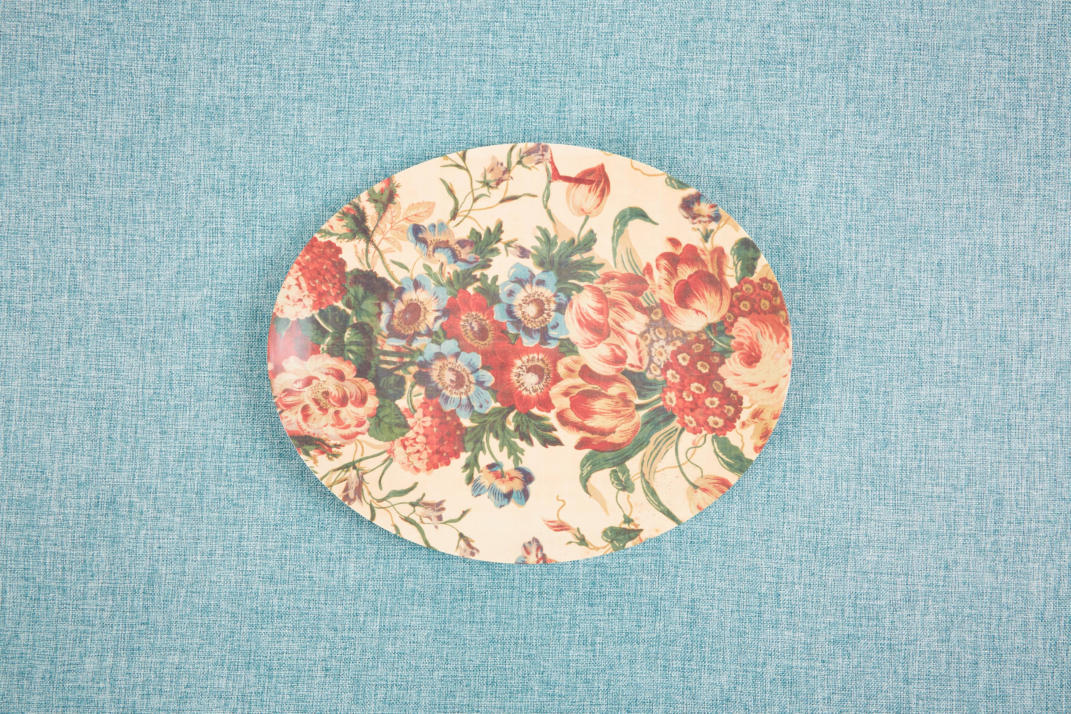 English Garden Oval Tray