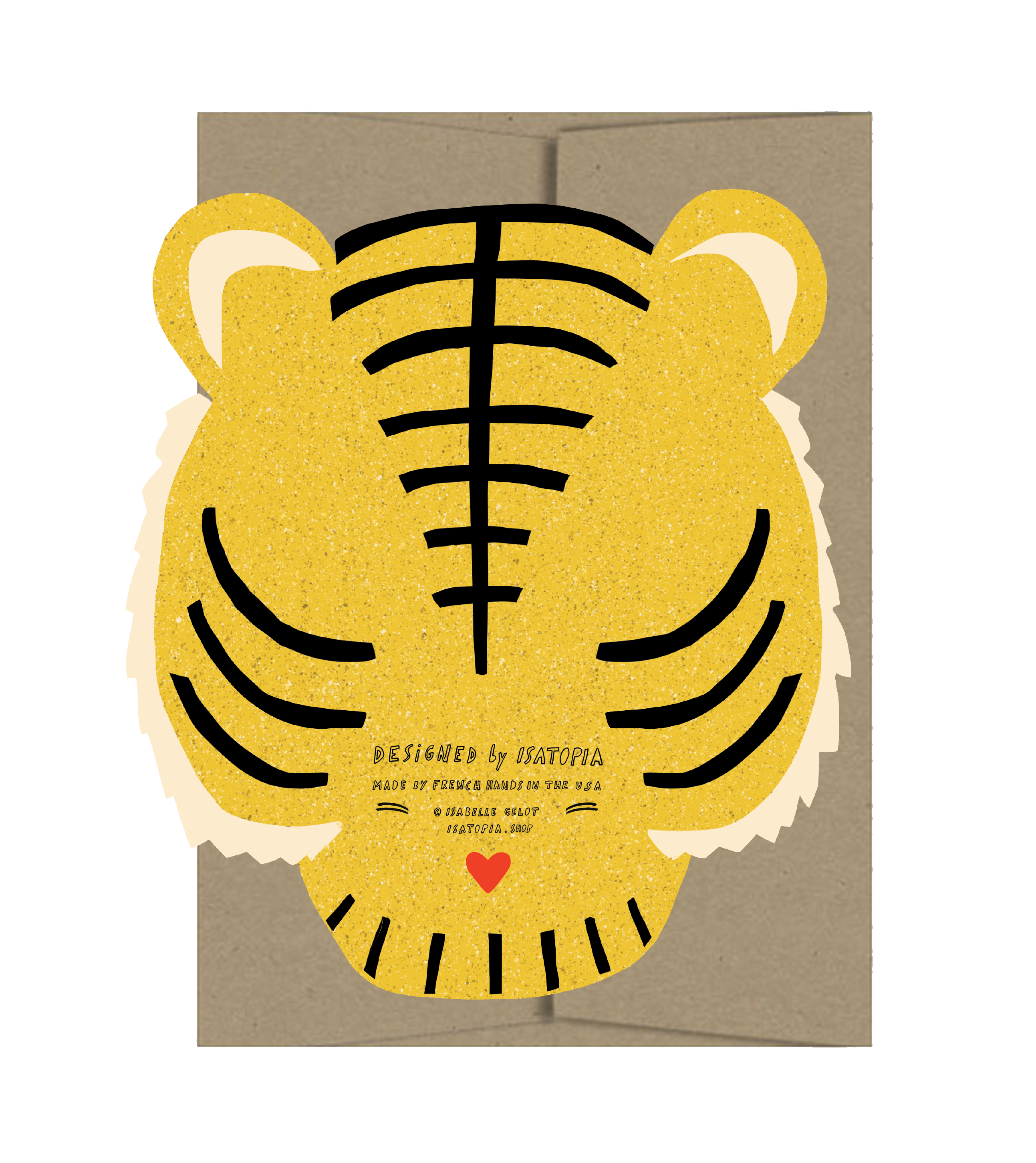 Tiger Die Cut Card