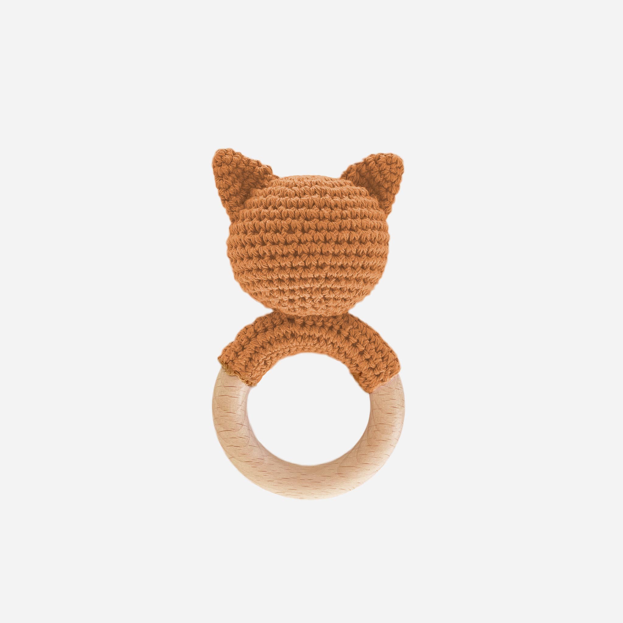 Fox Crochet Teether Rattle