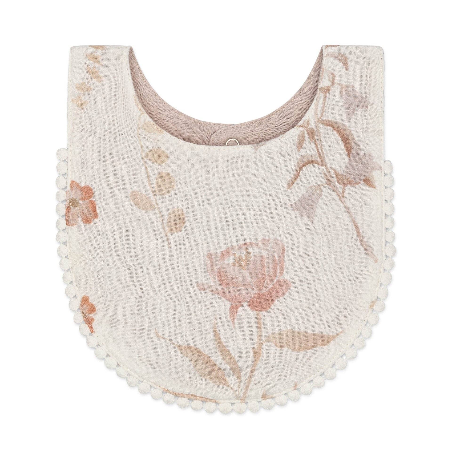 Violet Floral Bib Set