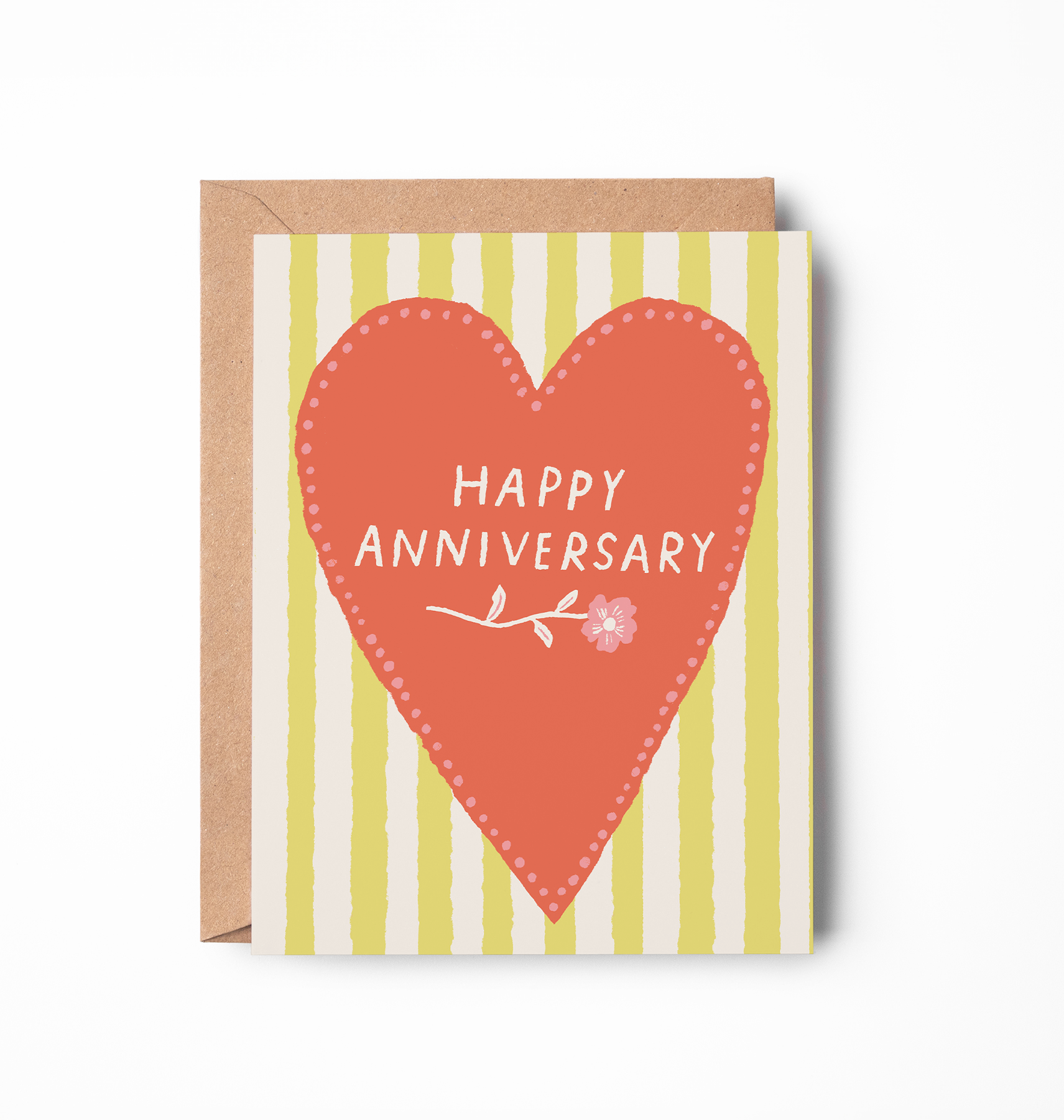 Big Red Heart Happy Anniversary Card