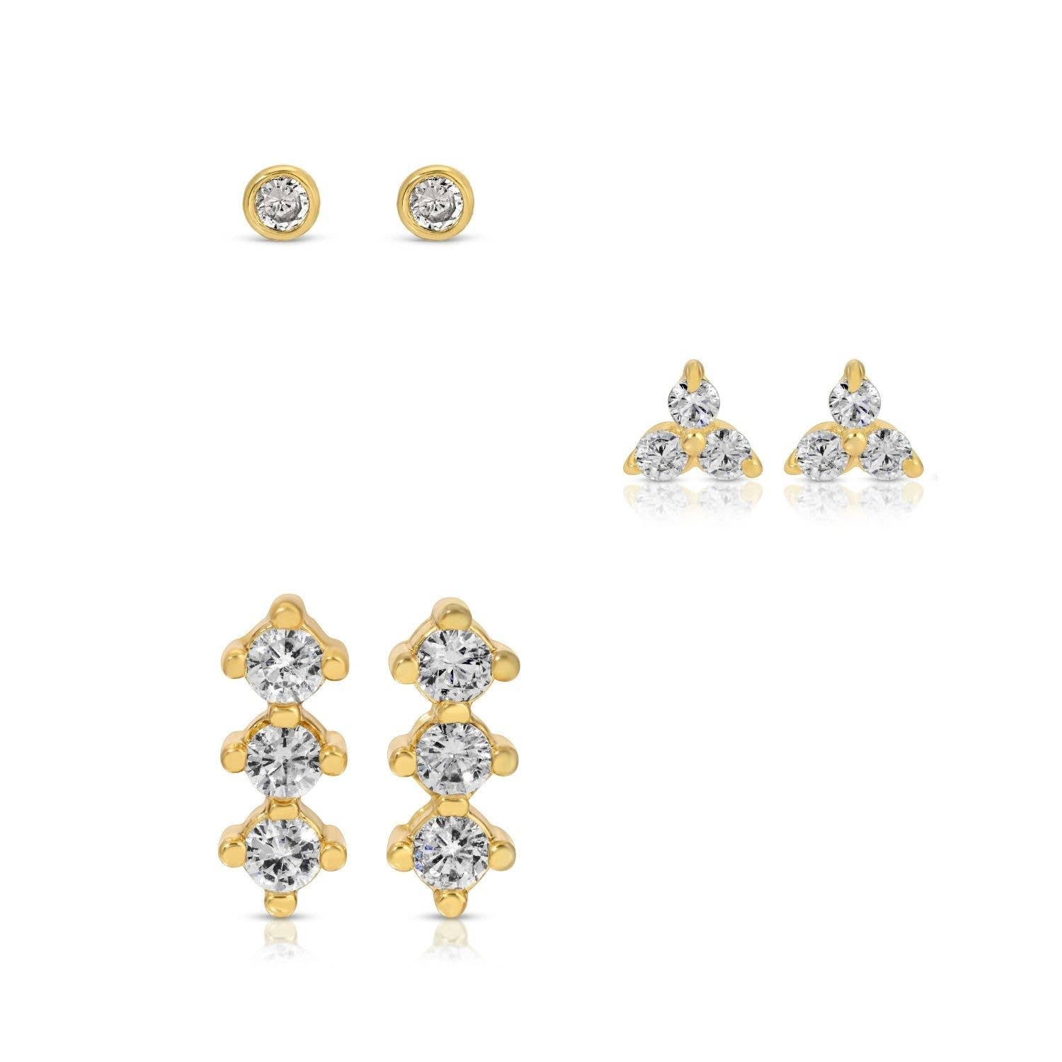 Curated Velvet Stud Earring Set