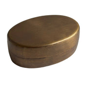 Oval Antiqued Brass Trinket Box